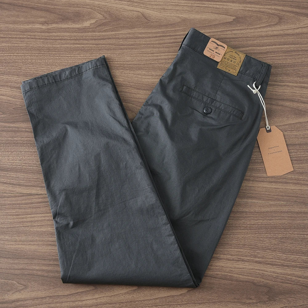 Business straight fit cotton pants - Antonios
