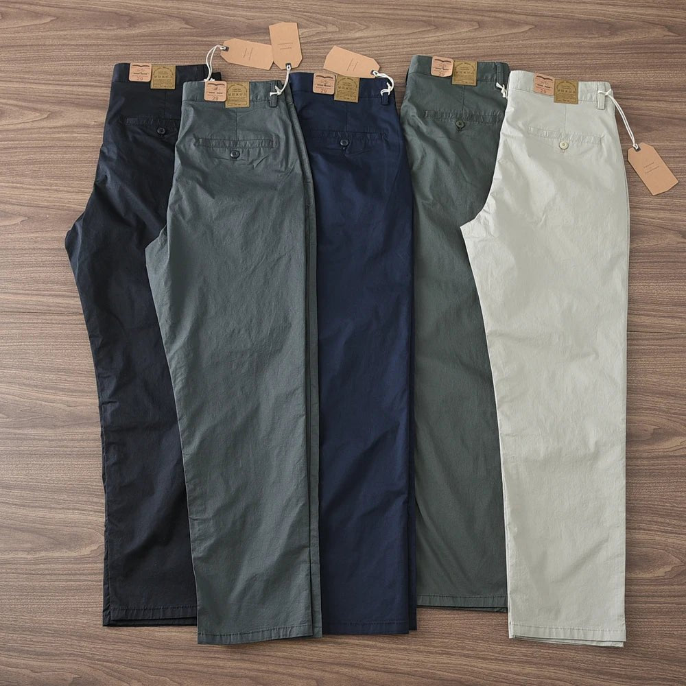 Business straight fit cotton pants - Antonios