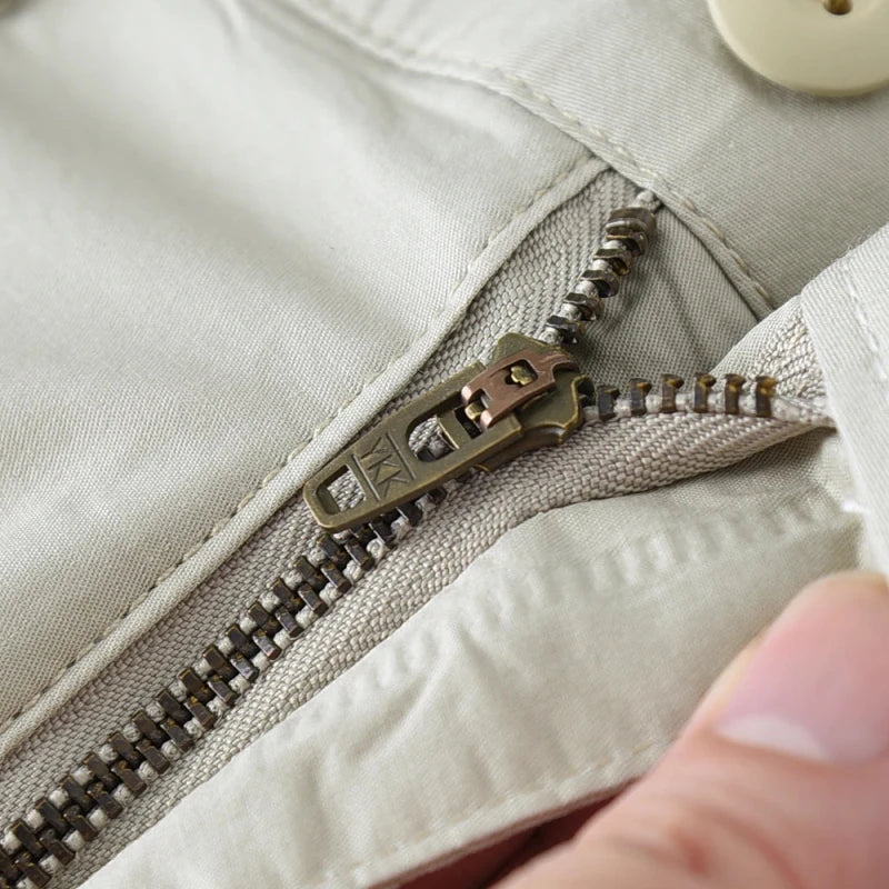 Business straight fit cotton pants - Antonios