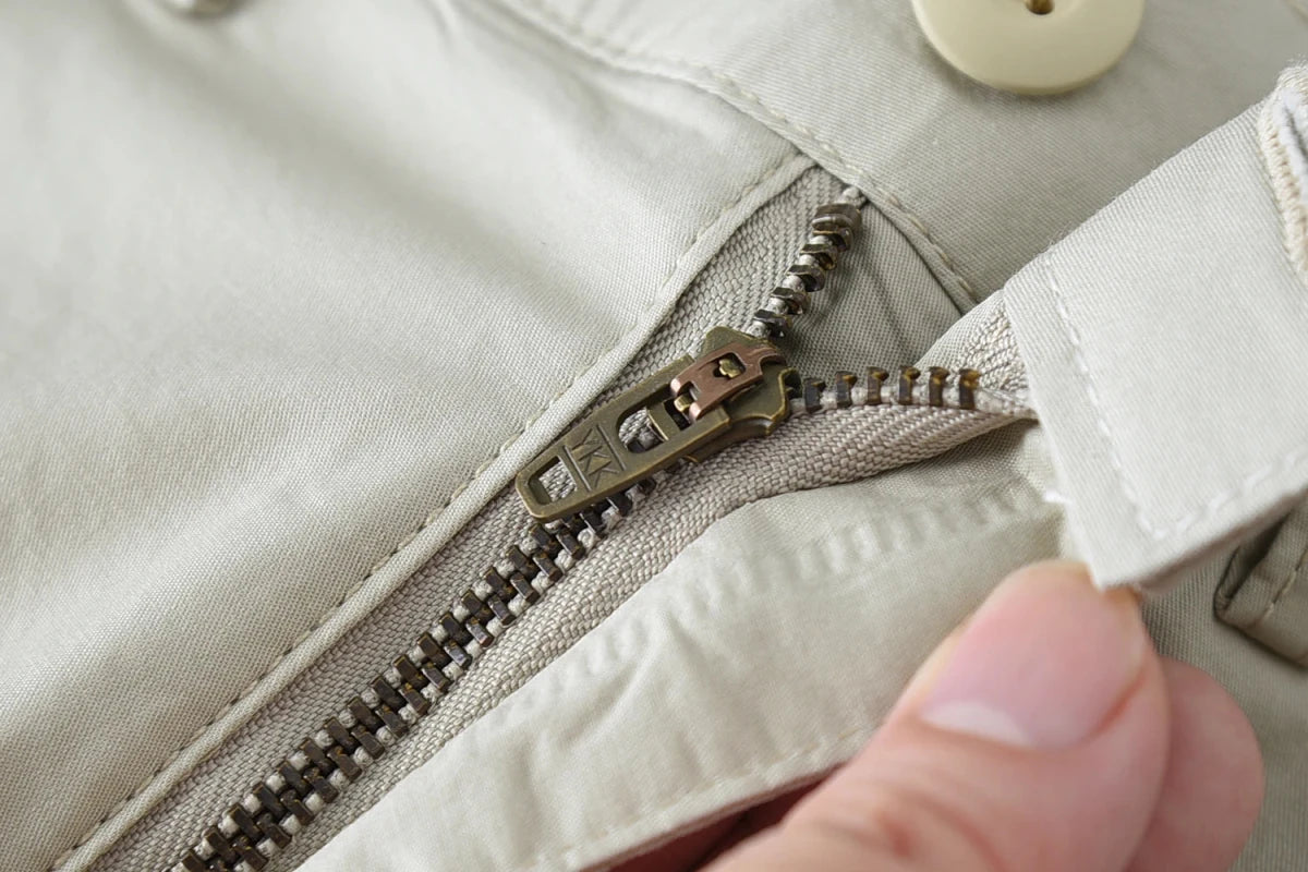 Business straight fit cotton pants - Antonios