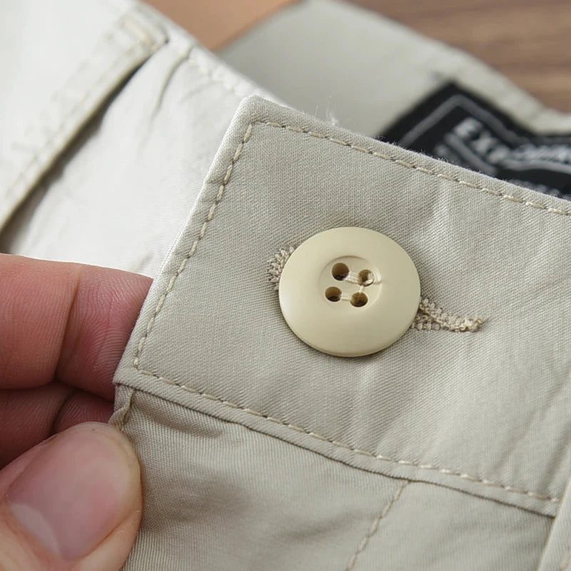 Business straight fit cotton pants - Antonios