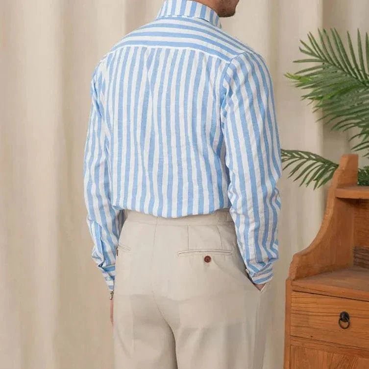 Business striped white summer shirt - Antonios