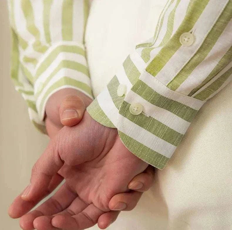 Business striped white summer shirt - Antonios