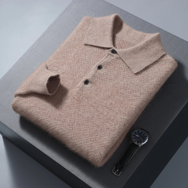 Cashmere polo elegant sweater - Antonios