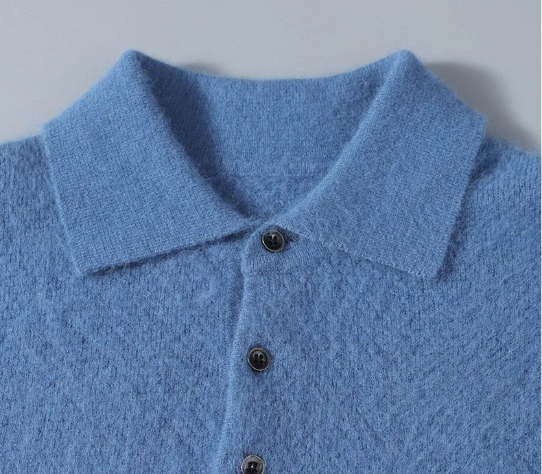 Cashmere polo elegant sweater - Antonios