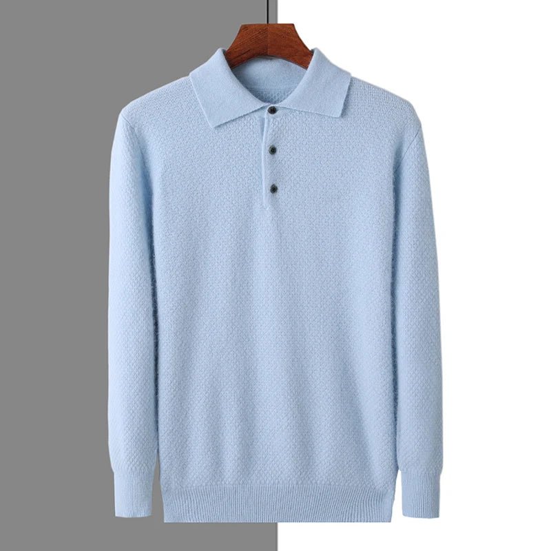 Cashmere polo elegant sweater - Antonios
