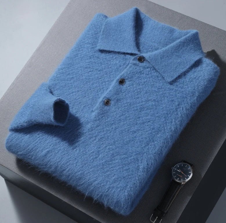Cashmere polo elegant sweater - Antonios