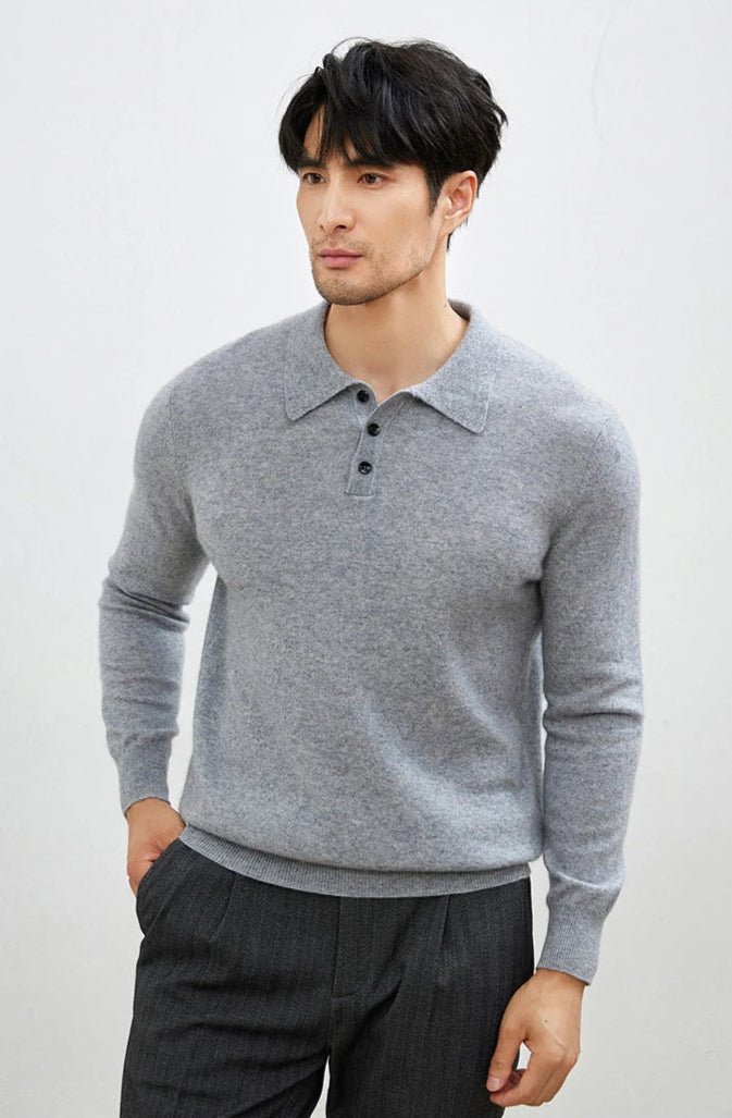 Cashmere polo premium sweater - Antonios
