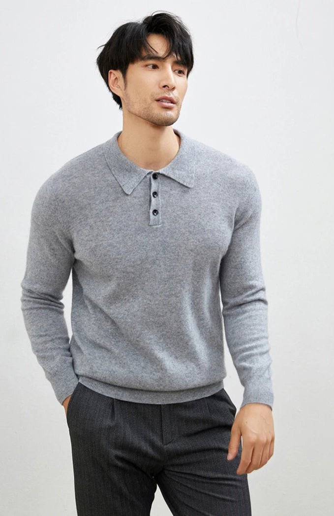 Cashmere polo premium sweater - Antonios