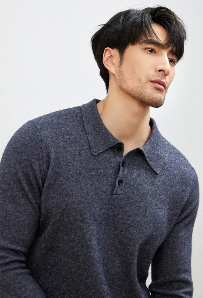 Cashmere polo premium sweater - Antonios