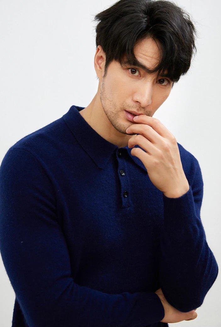 Cashmere polo premium sweater - Antonios