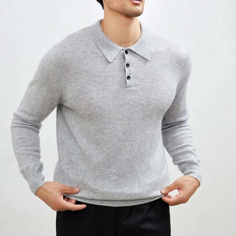 Cashmere polo premium sweater - Antonios