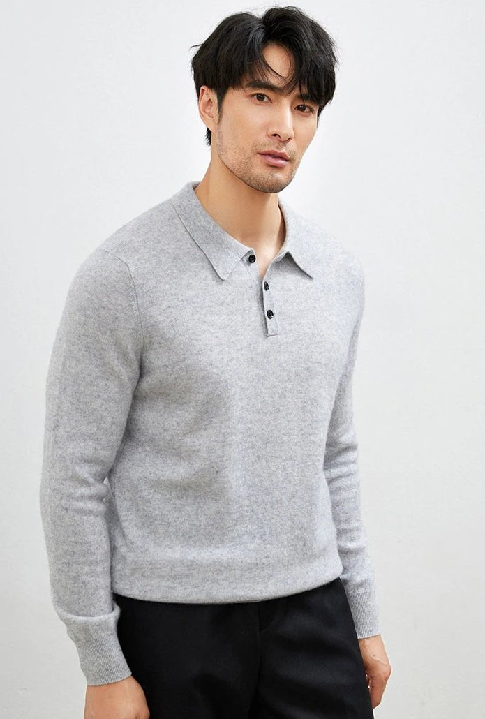 Cashmere polo premium sweater - Antonios