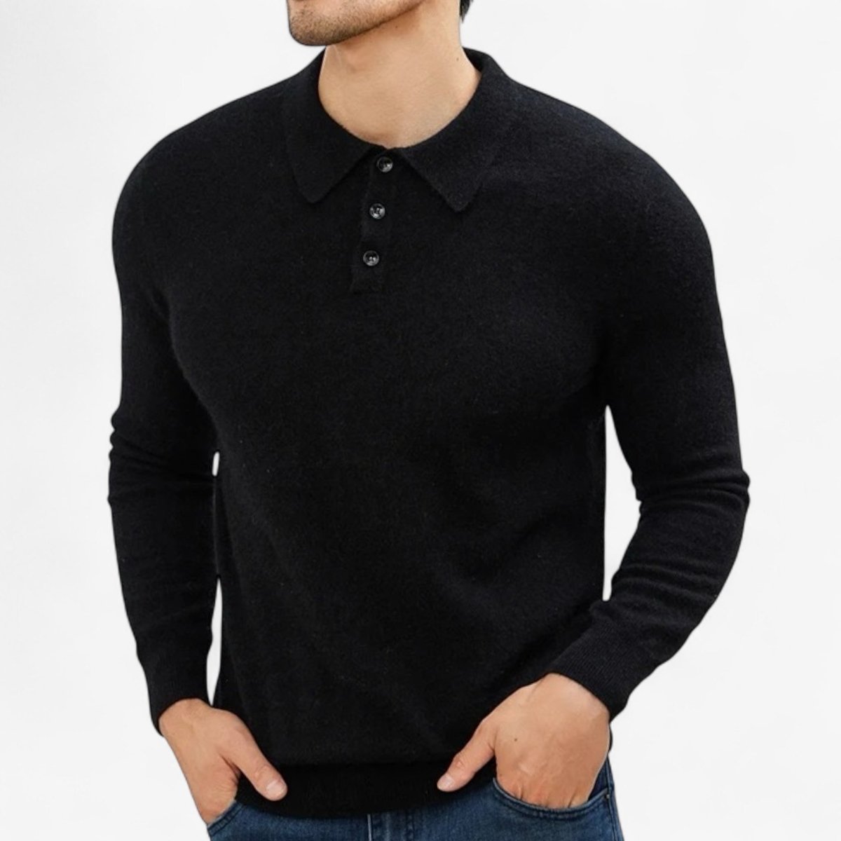 Cashmere polo premium sweater - Antonios
