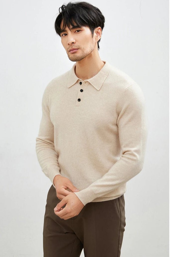 Cashmere polo premium sweater - Antonios
