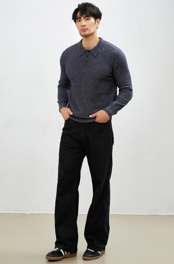 Cashmere polo premium sweater - Antonios