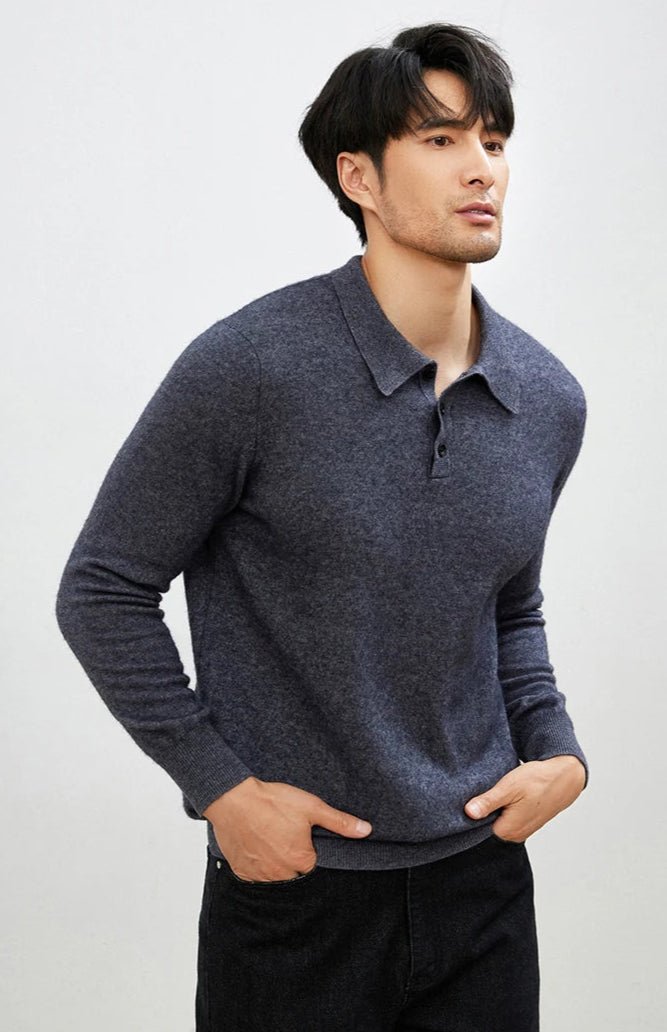 Cashmere polo premium sweater - Antonios