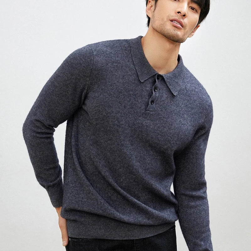 Cashmere polo premium sweater - Antonios