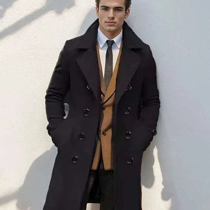 Casual british long coat - Antonios