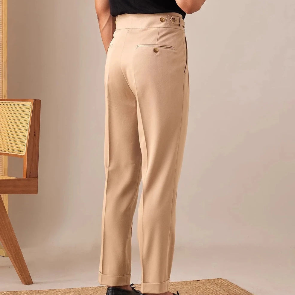 Casual button - down straight fit elegant pants - Antonios