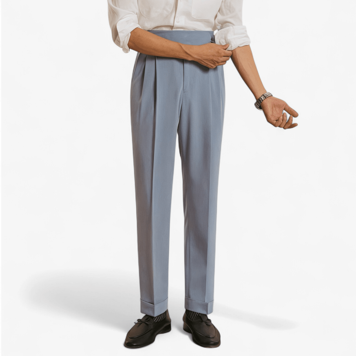 Casual button - down straight fit elegant pants - Antonios