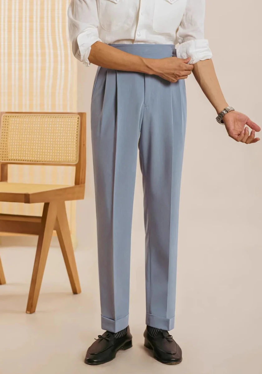 Casual button - down straight fit elegant pants - Antonios