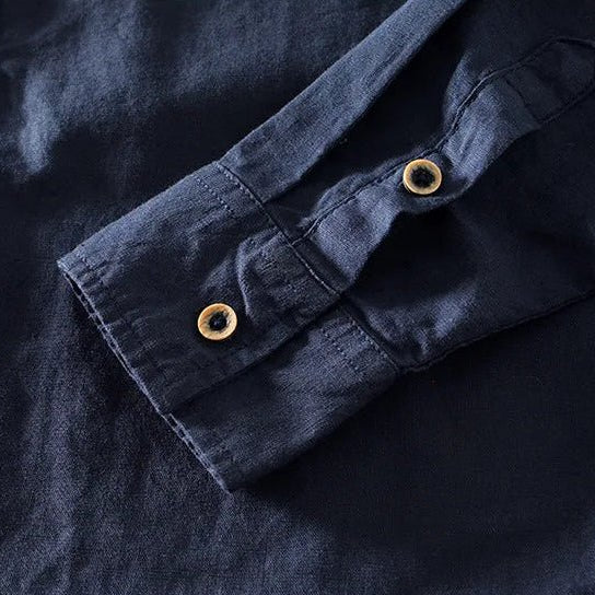 Casual long - sleeve white cotton beach vacation top - Antonios