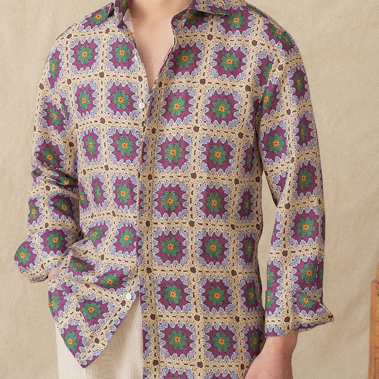 Casual Long - Sleeved shirt beach - Antonios