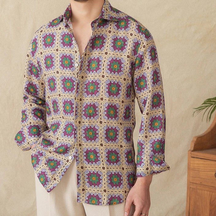 Casual Long - Sleeved shirt beach - Antonios