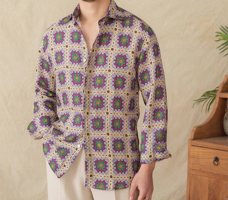 Casual Long - Sleeved shirt beach - Antonios