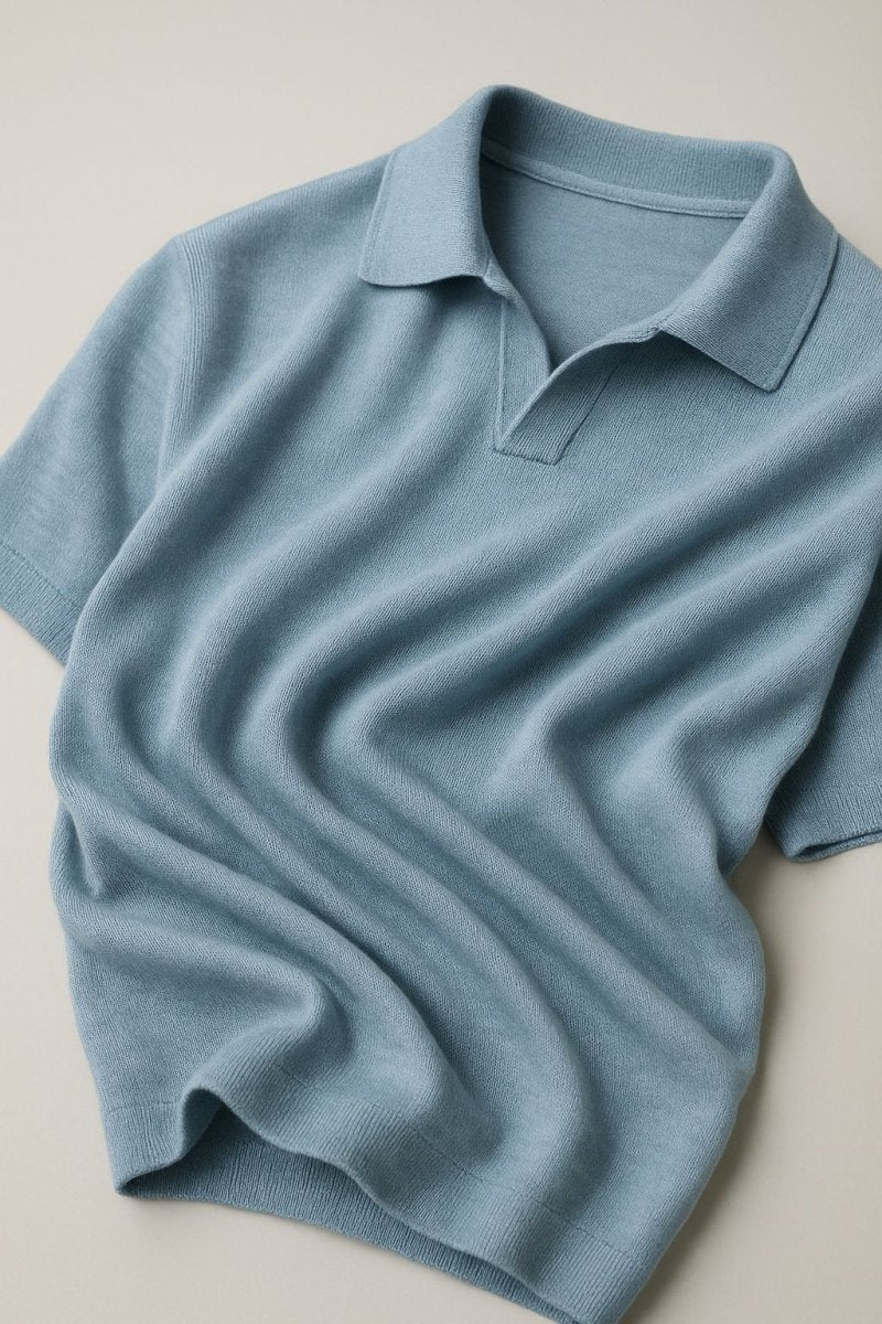 Casual outfit set baby blue + beige (T-shirt+pants) - Antonios