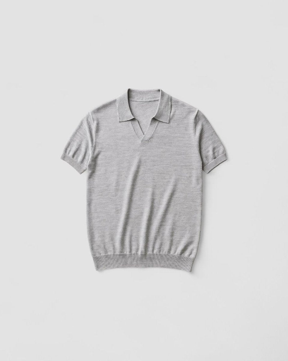 Casual outfit set light gray + beige (T-shirt+pants) - Antonios