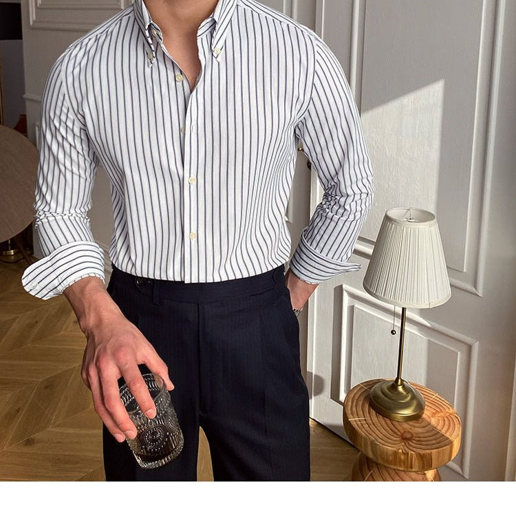 Casual Retro Striped Shirt - Antonios