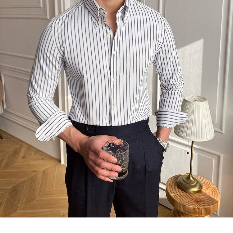 Casual Retro Striped Shirt - Antonios