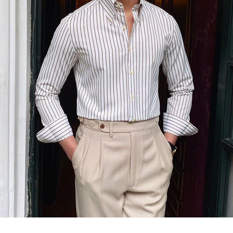 Casual Retro Striped Shirt - Antonios