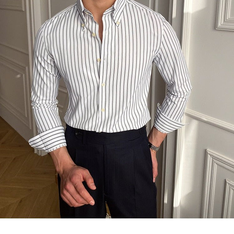Casual Retro Striped Shirt - Antonios