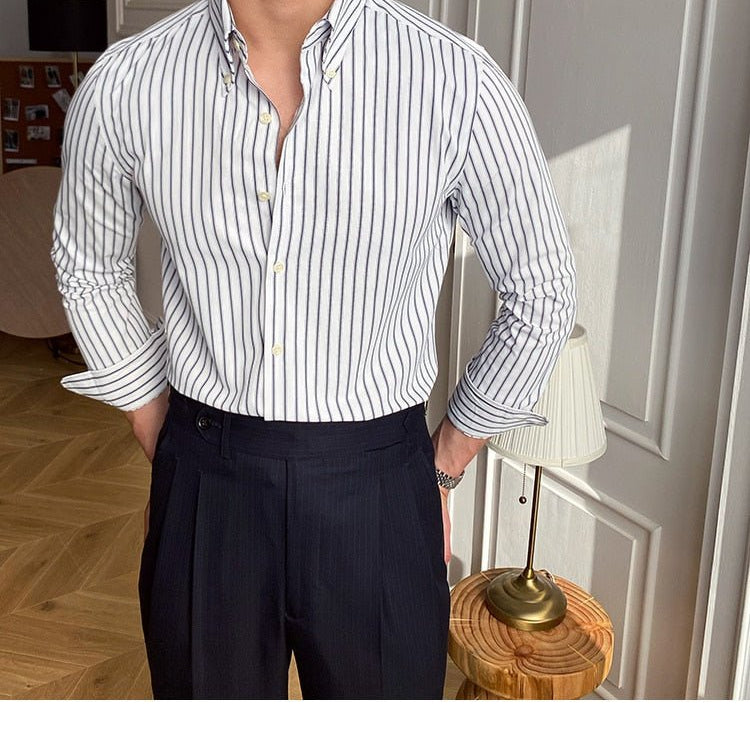 Casual Retro Striped Shirt - Antonios