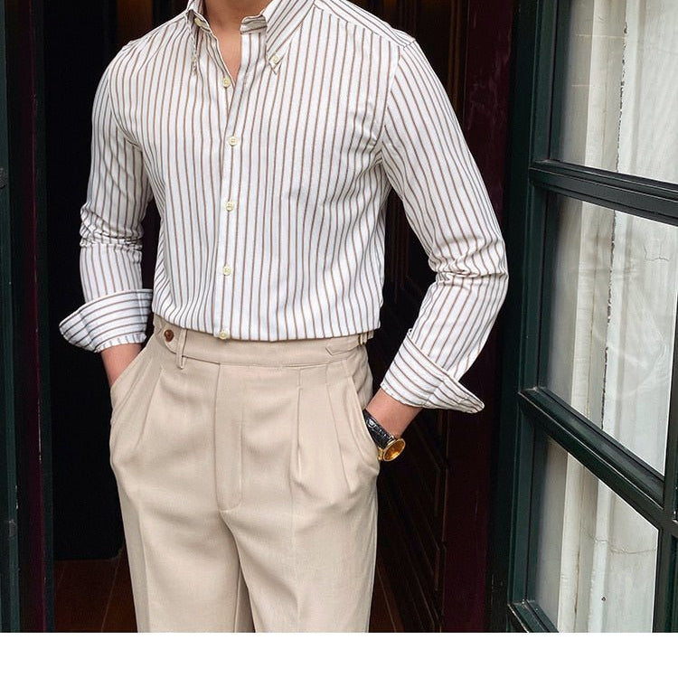 Casual Retro Striped Shirt - Antonios