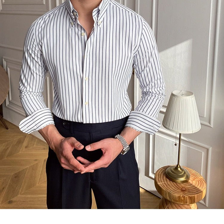 Casual Retro Striped Shirt - Antonios