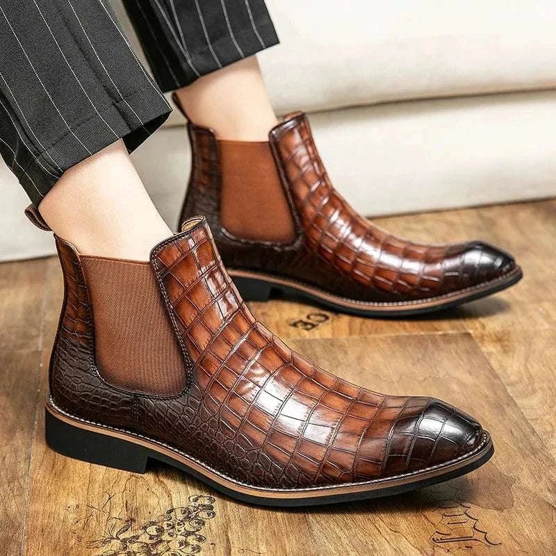Casual snake pattern boots - Antonios
