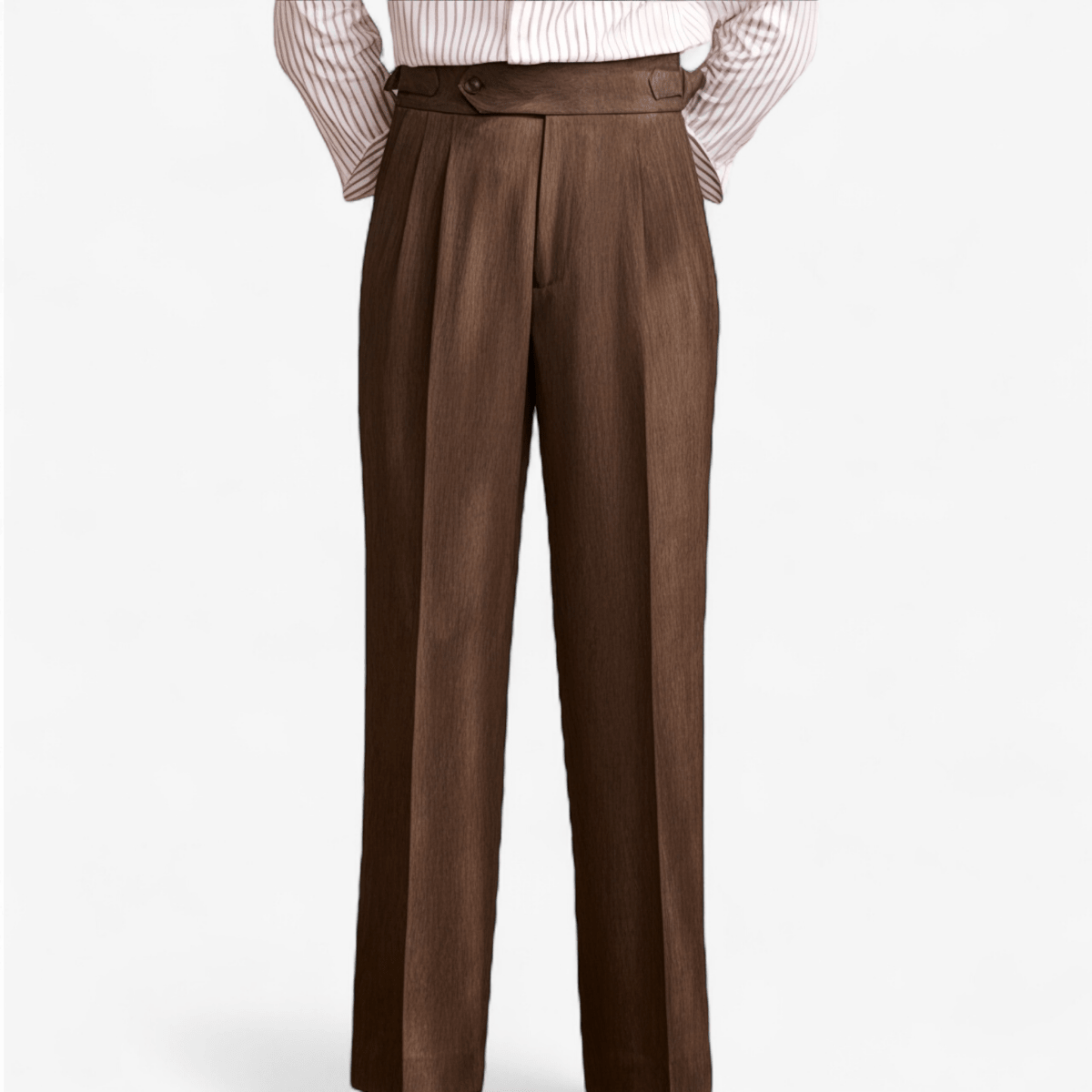 Casual wide - leg high - waist italian pants - Antonios