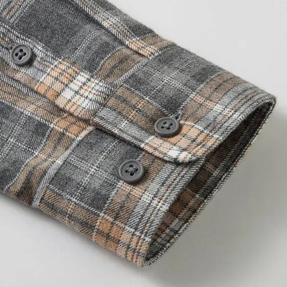 Checked pattern casual long - sleeve shirt - Antonios