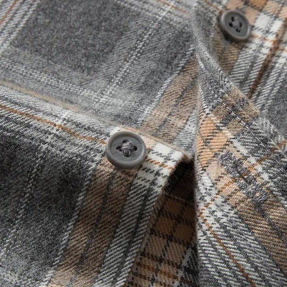 Checked pattern casual long - sleeve shirt - Antonios