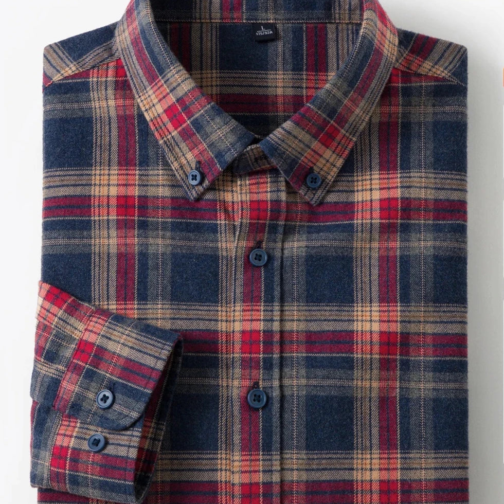 Checked pattern casual long - sleeve shirt - Antonios