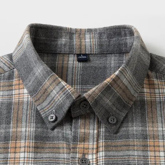 Checked pattern casual long - sleeve shirt - Antonios