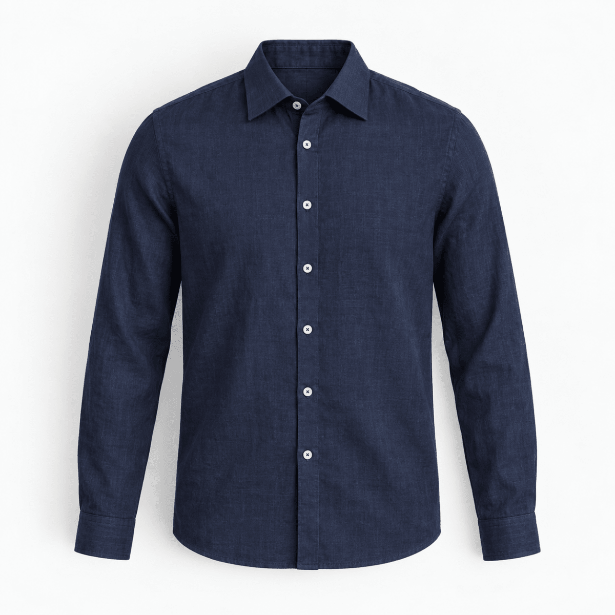 Classic linen long sleeve shirt - AntoniosClothing - White