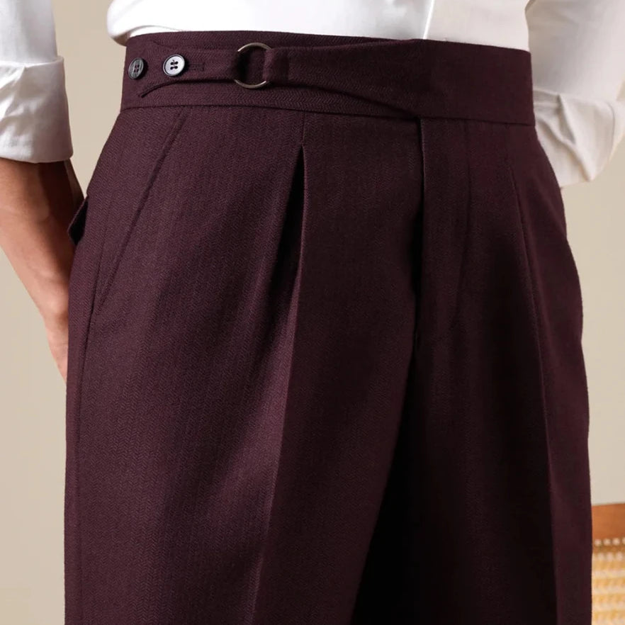 Classic single - pleat business trousers - Antonios