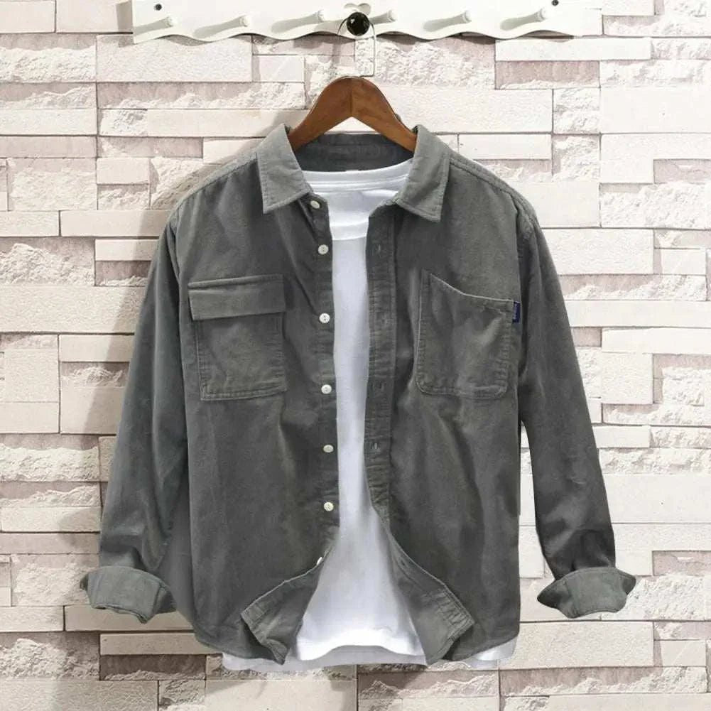 Corduroy cargo spring shirt - Antonios