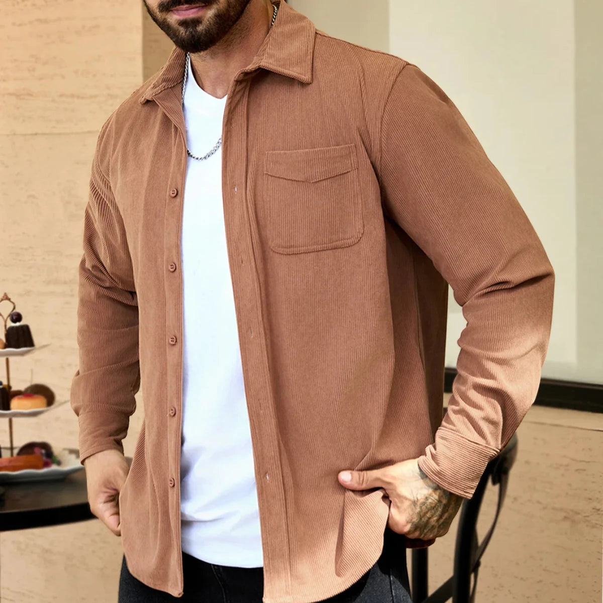 Corduroy oversized shirt - Antonios