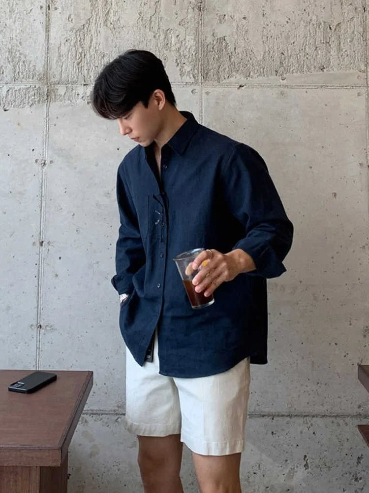 Cotton casual shirt lightweight beach style - Antonios